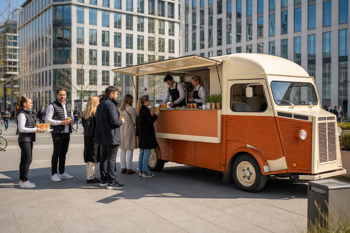 Брендируемый фудтрак Little Barista на городской акции